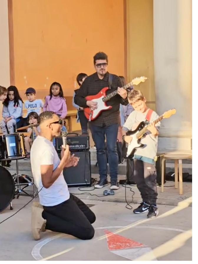 Membres de la banda durant un assaig